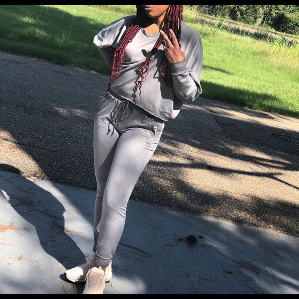2 pc Over sized tee with pant set